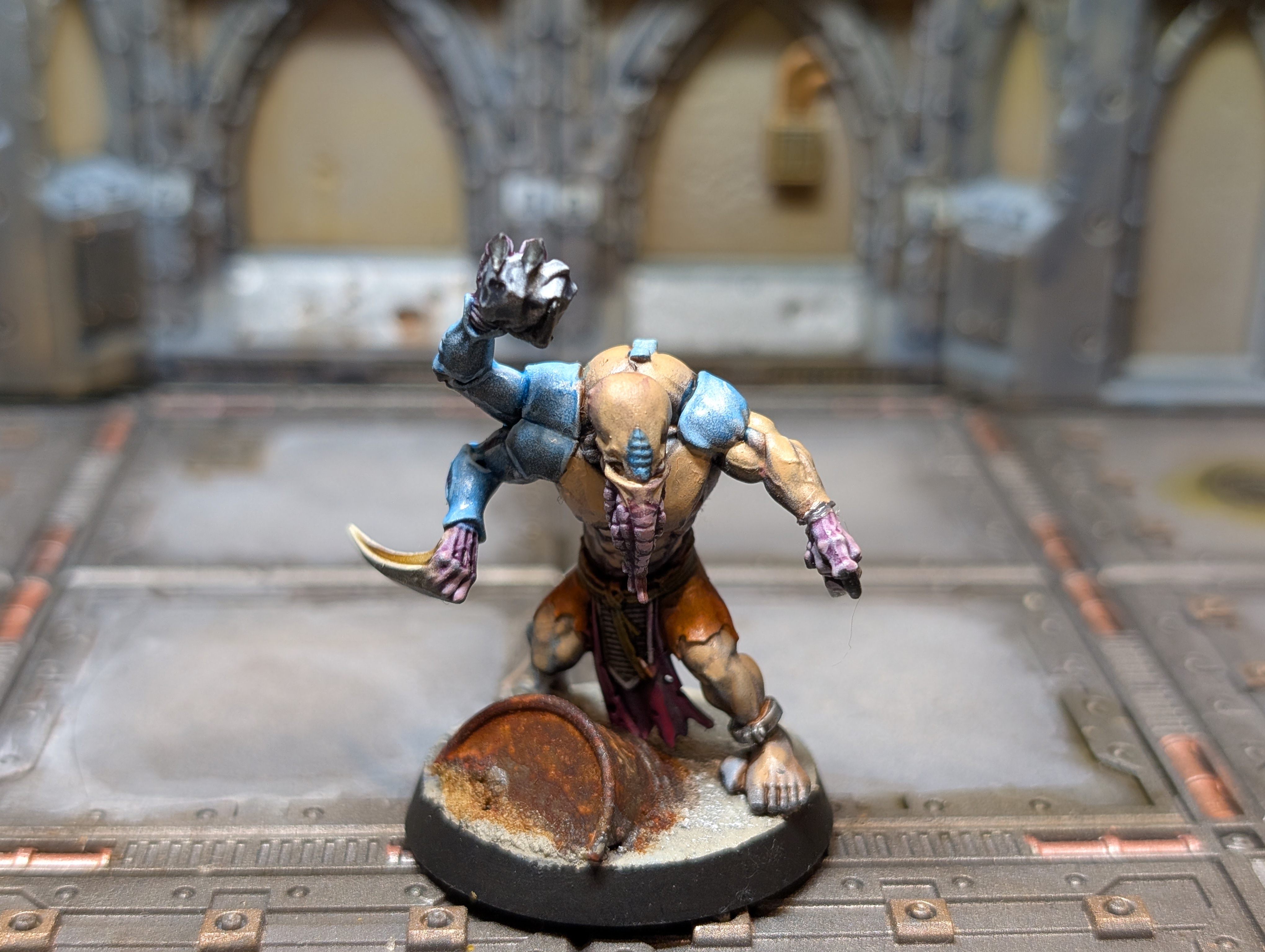 Guard Sergeant in commanding pose with plasma pistol