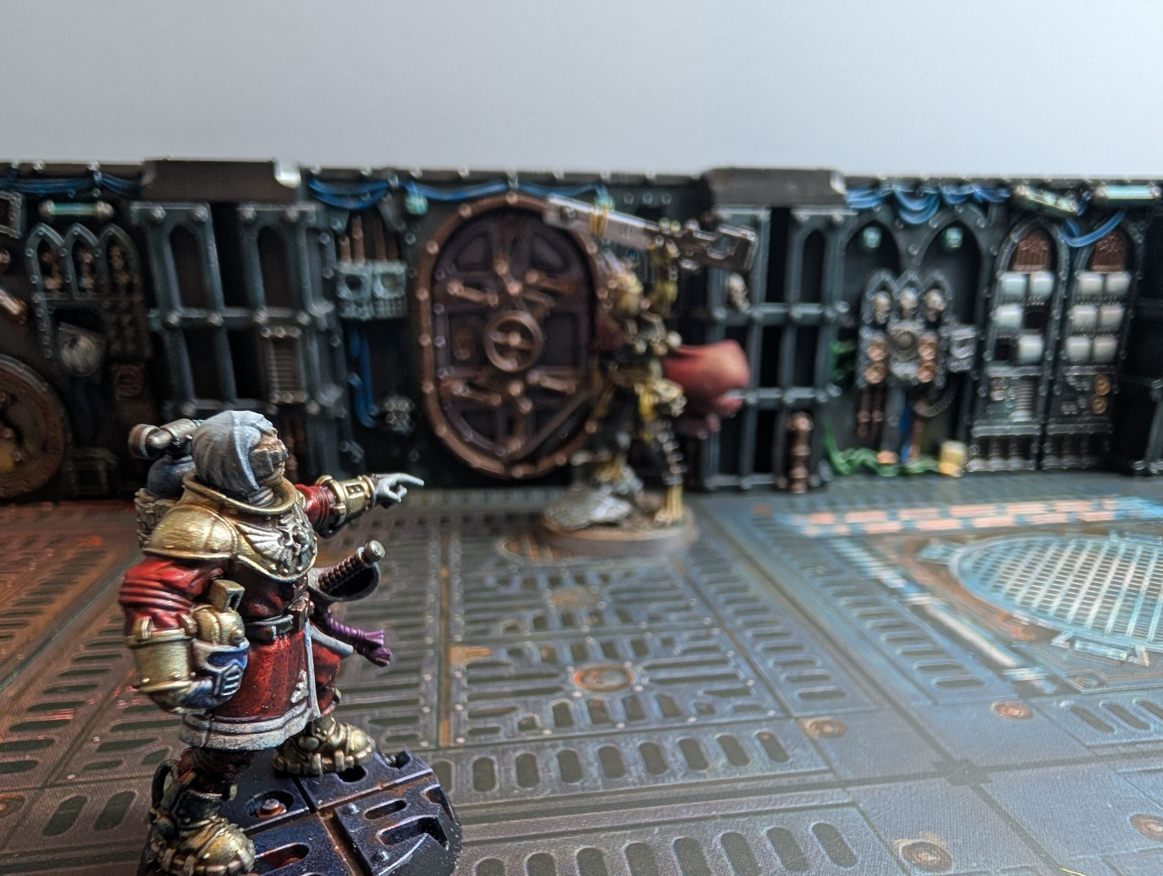 Close-up detail of Navis Imperialis equipment and armor